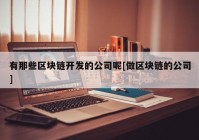 有那些区块链开发的公司呢[做区块链的公司]